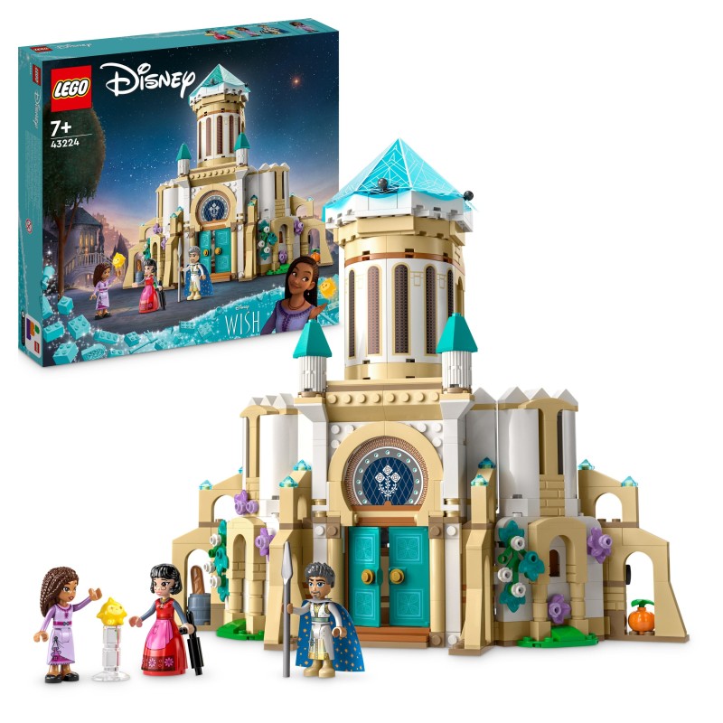 LEGO 43224 Disney Wish Castillo del Rey Magnífico y Mini Muñeca de Asha