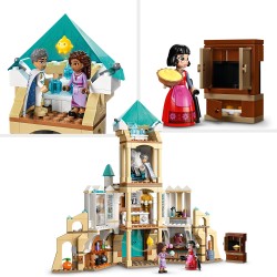 LEGO 43224 Disney Wish Castillo del Rey Magnífico y Mini Muñeca de Asha