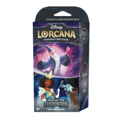 Ravensburger Tcg - Lorcana Rise of the floodborn - Starter Deck: Merlin E Tiana - Amethyst/Steel - Eng