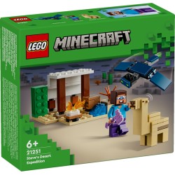 LEGO 21251 Minecraft La Expedición de Steve al Desierto Juguete con Figuras
