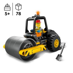 LEGO 60401 City Apisonadora de Juguete, Maqueta de Camión y Minifigura