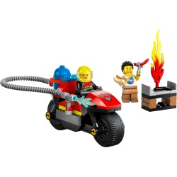 LEGO 60410 City Moto de Rescate de Bomberos, Vehículo de Juguete