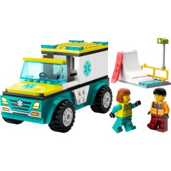 LEGO 60403 City L’Ambulance de Secours et le Snowboardeur