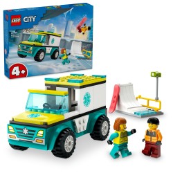 LEGO 60403 City Ambulance en snowboarder Speelgoed Ziekenwagen