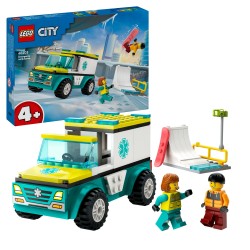 LEGO 60403 City Ambulance en snowboarder Speelgoed Ziekenwagen