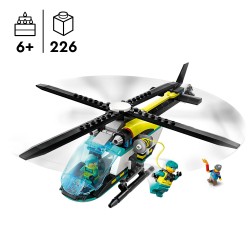 LEGO City Emergency Rescue Helicopter Toy Set 60405