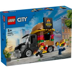 LEGO 60404 City Camión Hamburguesería, Food Truck de Juguete y Cocina