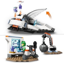 LEGO 60429 City Nave Espacial y Descubrimiento del Asteroide, Figura Alien