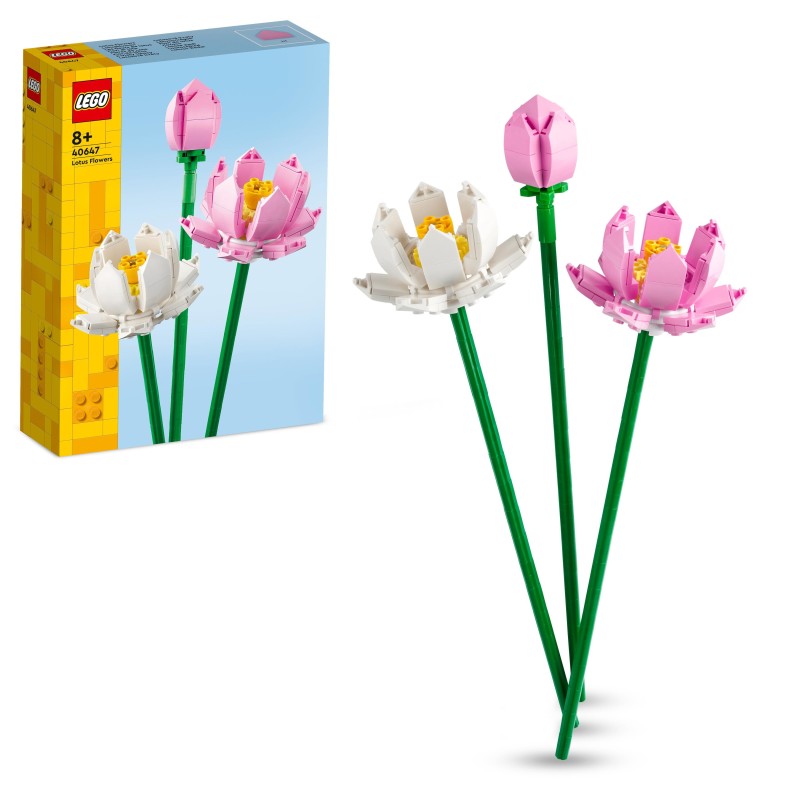 LEGO 40647 Creator Flores de Loto 3 Maquetas de Flor Artificial