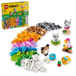 LEGO 11034 Classic Mascotas Creativas, Perro, Gato, Hamster de Juguete