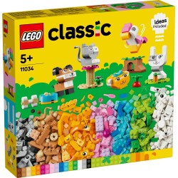 LEGO 11034 Classic Mascotas Creativas, Perro, Gato, Hamster de Juguete