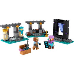 LEGO 21252 Minecraft La Armería, Minifigura de Alex, Juguete del Videojuego
