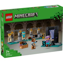 LEGO 21252 Minecraft La Armería, Minifigura de Alex, Juguete del Videojuego