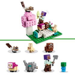 LEGO 21253 Minecraft El Santuario de Animales, Minifiguras de Personaje Efe