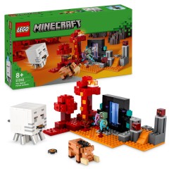 LEGO 21255 Minecraft La Emboscada en el Portal del Nether con Minifiguras