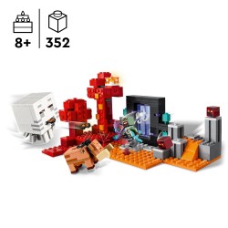 LEGO 21255 Minecraft Hinderlaag bij het Nether-portaal Actie Speelgoed