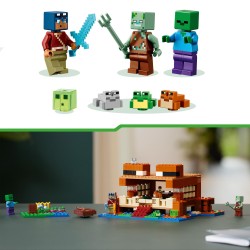 LEGO 21256 Minecraft La Casa-Rana, Figura de Zombie del Videojuego