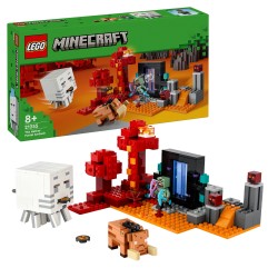 LEGO 21255 Minecraft Hinderlaag bij het Nether-portaal Actie Speelgoed