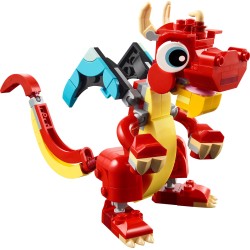 LEGO 31145 Creator 3in1 Rode draak Set met Speelgoed Vis en Feniks