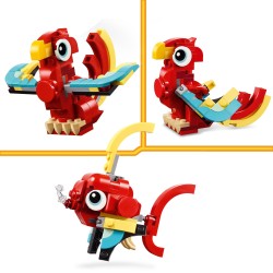 LEGO Creator 3en1 31145 Le Dragon Rouge