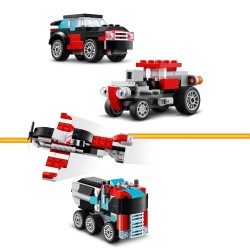 LEGO 31146 Creator 3in1 Truck met helikopter Vliegtuig en Auto Set