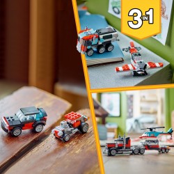 LEGO 31146 Creator 3in1 Truck met helikopter Vliegtuig en Auto Set