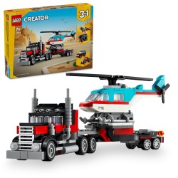 LEGO 31146 Creator 3 en 1 Camión Plataforma con Helicóptero de Juguete