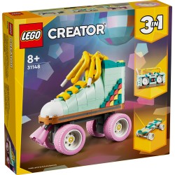 LEGO 31148 Creator 3 en 1 Patín Retro, Monopatín y Radiocasete de Juguete