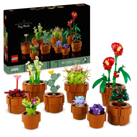 LEGO 10329 Icons Plantas Diminutas, Flores Artificiales, Colección Botánica