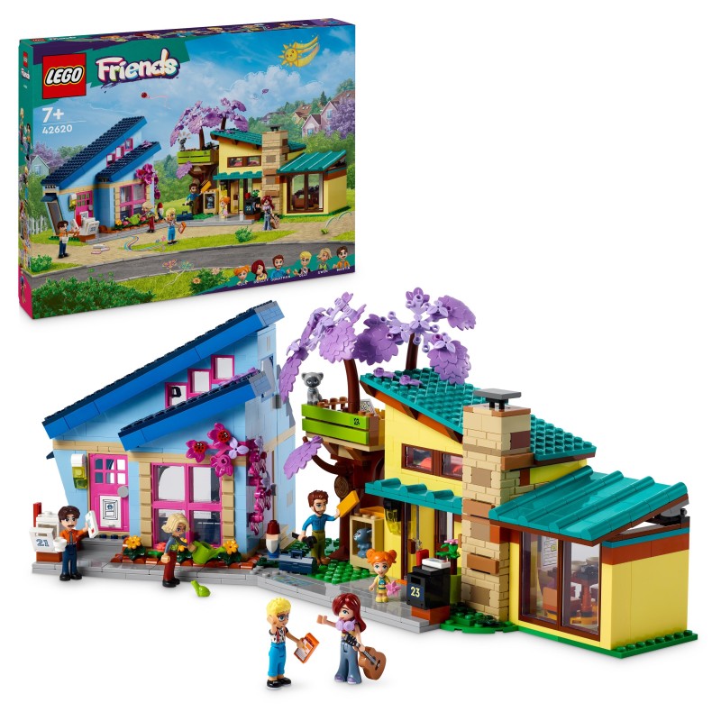 LEGO 42620 Friends Casas Familiares de Olly y Paisley de Juguete