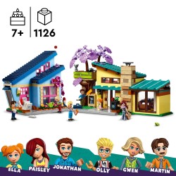 LEGO 42620 Friends Casas Familiares de Olly y Paisley de Juguete