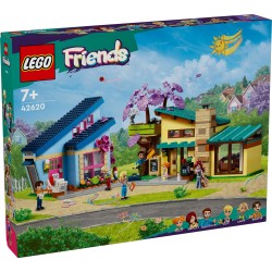 LEGO 42620 Friends Casas Familiares de Olly y Paisley de Juguete