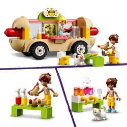 LEGO 42633 Friends Camión de Perritos Calientes Cocina y Comida de Juguete