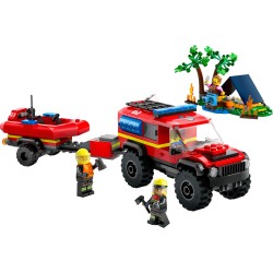 LEGO 60412 City Le Camion de Pompiers 4x4 et le Canot de Sauvetage