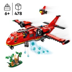 LEGO City Fire Rescue Plane Building Toy Set 60413