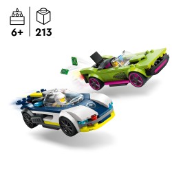 LEGO 60415 City La Course-Poursuite entre la Voiture de Police et la Super Voiture