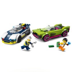 LEGO 60415 City La Course-Poursuite entre la Voiture de Police et la Super Voiture