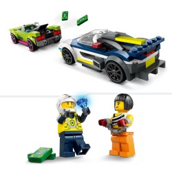 LEGO 60415 City Coche de Policía y Potente Deportivo de Juguete