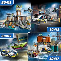 LEGO 60415 City Coche de Policía y Potente Deportivo de Juguete