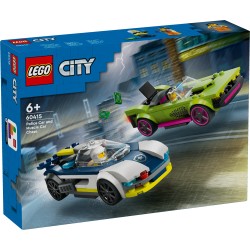 LEGO 60415 City Coche de Policía y Potente Deportivo de Juguete