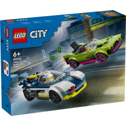 LEGO 60415 City La Course-Poursuite entre la Voiture de Police et la Super Voiture