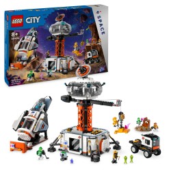 LEGO 60434 City Base Espacial y Plataforma de Lanzamiento, Robot de Juguete
