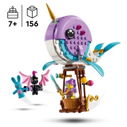 LEGO 71472 DREAMZzz Globo-Narval de Izzie, Juguete Animal Marino Ballena