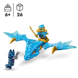 LEGO 71802 NINJAGO Ataque Rising Dragon de Nya Juguete y Minifigura Ninja