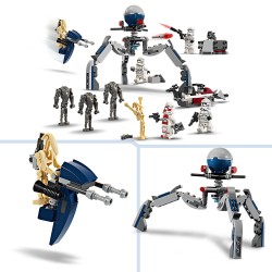 LEGO Star Wars 75372 Pack de Combat des Clone Troopers et Droïdes de Combat