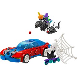 LEGO 76279 Marvel Coche de Carreras de Spider-Man y Duende Verde Venomizado