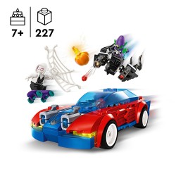 LEGO 76279 Marvel Coche de Carreras de Spider-Man y Duende Verde Venomizado