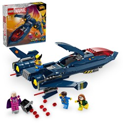 LEGO 76281 Marvel X-Jet de los X-Men, Avión de Juguete y Minifiguras