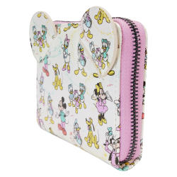 Loungefly - Disney100th - Portafogli Mickey & Friends Classic All-Over Print Iridescent - WDWA2897