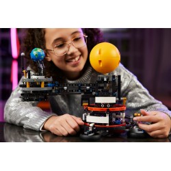 Planeta Tierra y Luna en Órbita